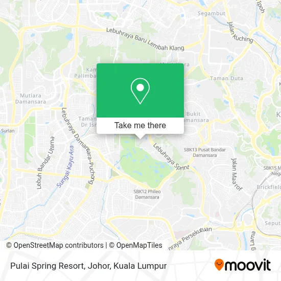 Pulai Spring Resort, Johor map