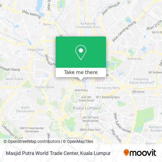 Masjid Putra World Trade Center map