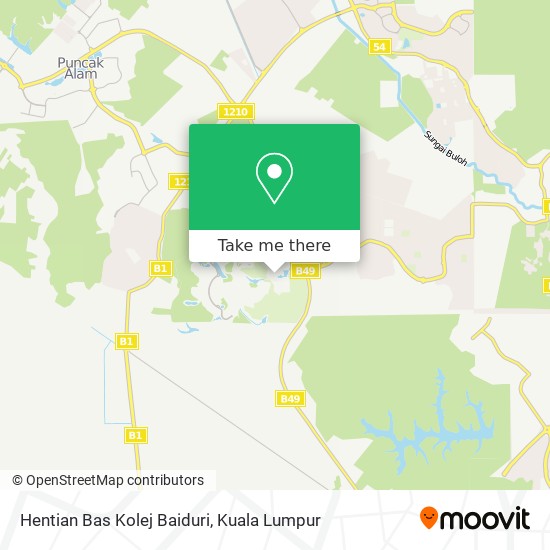 Hentian Bas Kolej Baiduri map