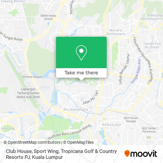 Club House, Sport Wing, Tropicana Golf & Country Resorts PJ map