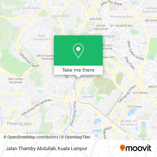 Jalan Thamby Abdullah map