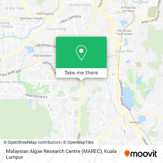 Malaysian Algae Research Centre (MAREC) map
