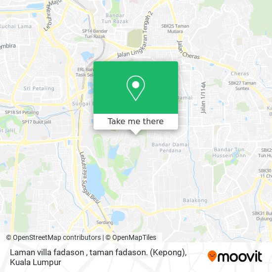 Laman villa fadason , taman fadason. (Kepong) map