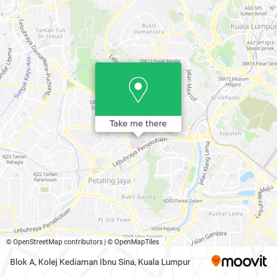 Blok A, Kolej Kediaman Ibnu Sina map