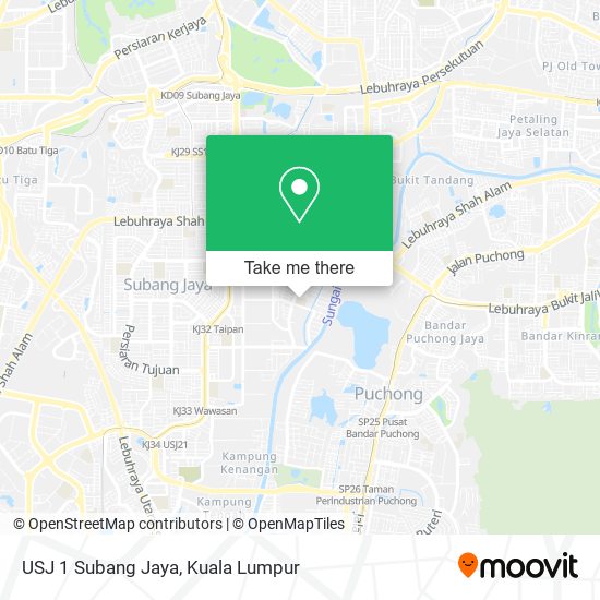 Peta USJ 1 Subang Jaya