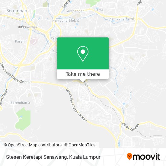 Stesen Keretapi Senawang map