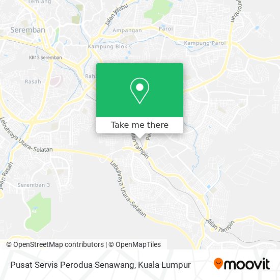 Peta Pusat Servis Perodua Senawang