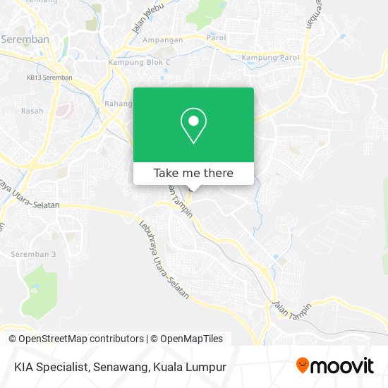 Peta KIA Specialist, Senawang