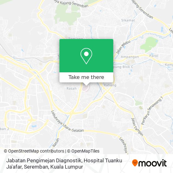 Peta Jabatan Pengimejan Diagnostik, Hospital Tuanku Ja'afar, Seremban