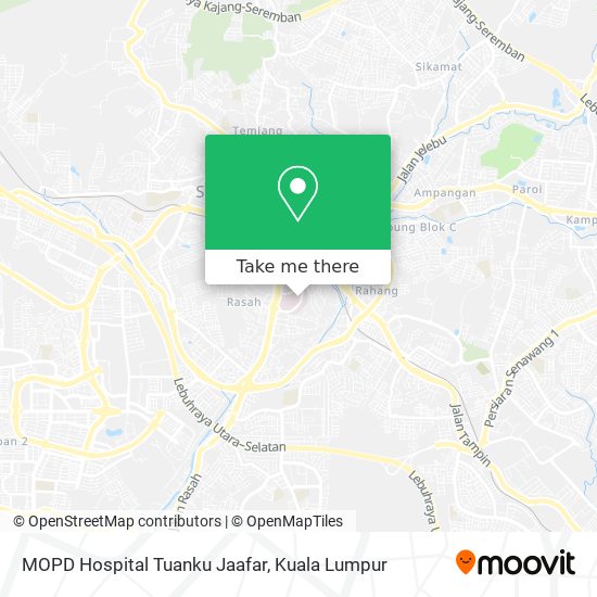 MOPD Hospital Tuanku Jaafar map