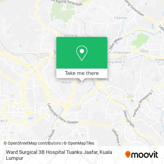 Ward Surgical 3B Hospital Tuanku Jaafar map