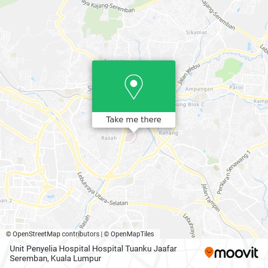 Unit Penyelia Hospital Hospital Tuanku Jaafar Seremban map