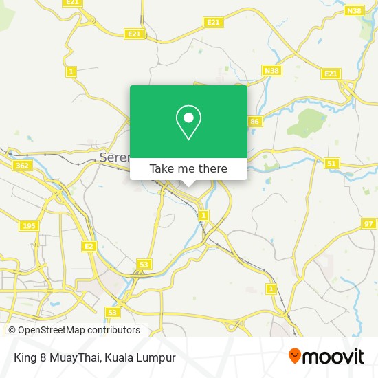 King 8 MuayThai map