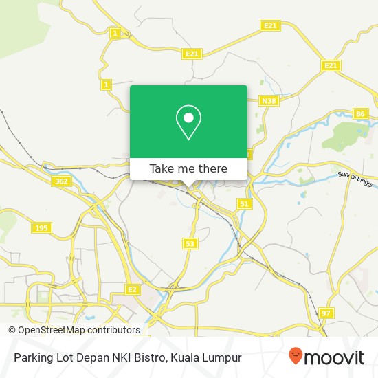 Parking Lot Depan NKI Bistro map