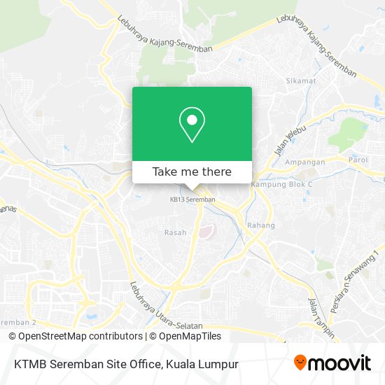 KTMB Seremban Site Office map