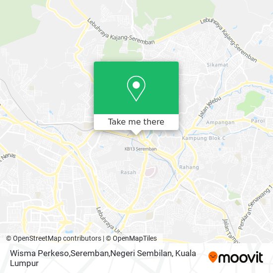 Peta Wisma Perkeso,Seremban,Negeri Sembilan