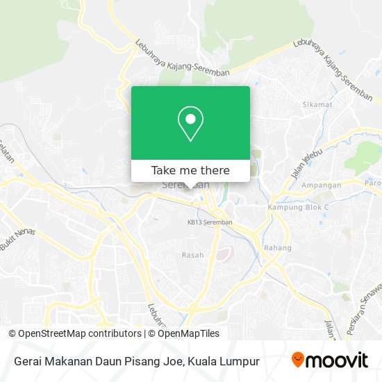 Gerai Makanan Daun Pisang Joe map