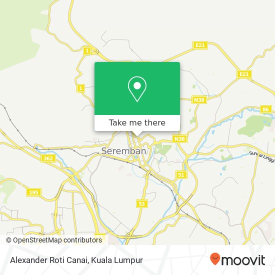 Alexander Roti Canai map