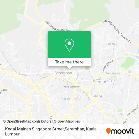 Peta Kedai Mainan Singapore Street,Seremban