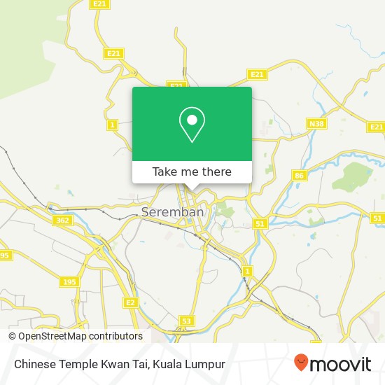Chinese Temple Kwan Tai map