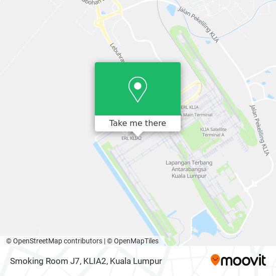 Smoking Room J7, KLIA2 map