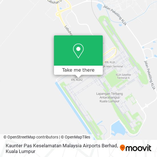 Peta Kaunter Pas Keselamatan Malaysia Airports Berhad