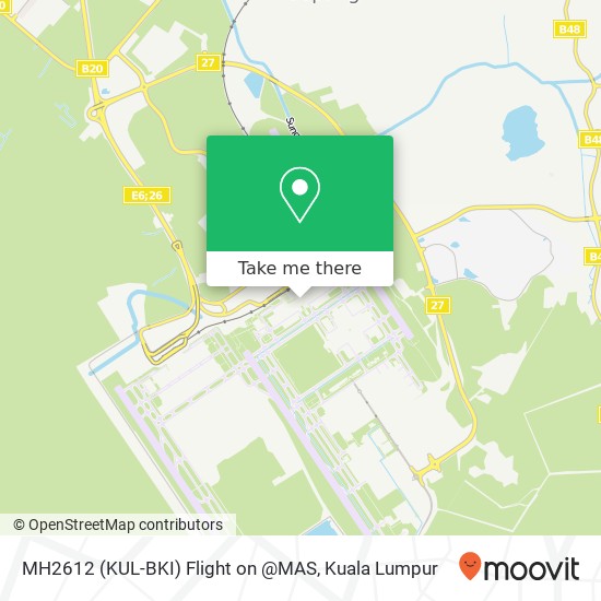 Peta MH2612 (KUL-BKI)  Flight on @MAS