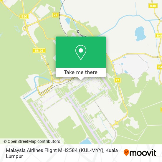 Peta Malaysia Airlines Flight MH2584 (KUL-MYY)