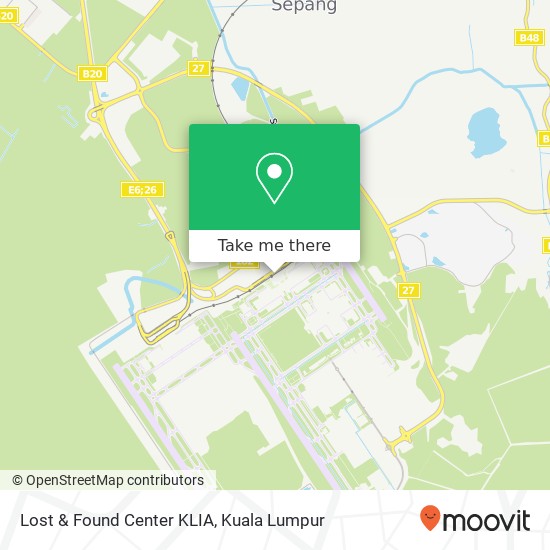 Lost & Found Center KLIA map