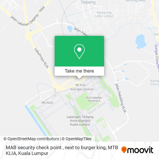 MAB security check point , next to burger king, MTB KLIA map