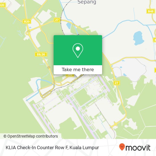 KLIA Check-In Counter Row F map