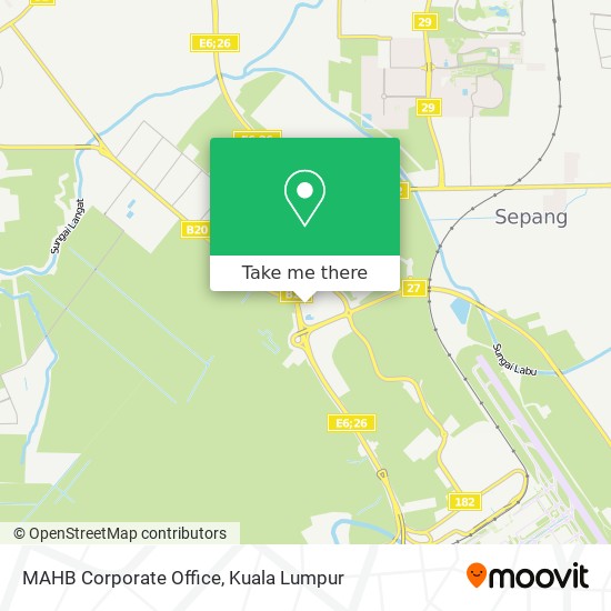 Peta MAHB Corporate Office