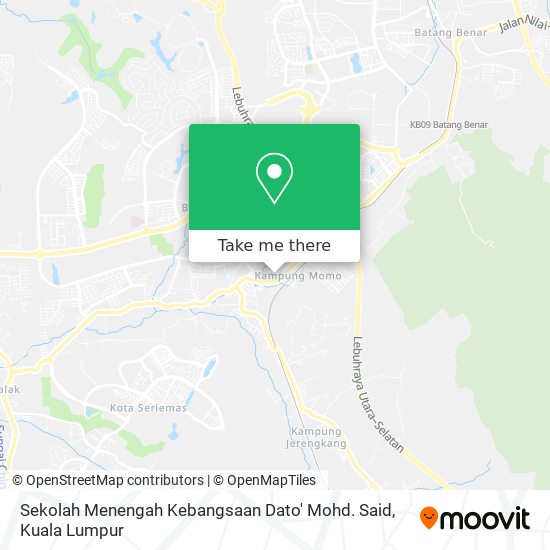 Peta Sekolah Menengah Kebangsaan Dato' Mohd. Said