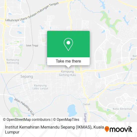 Institut Kemahiran Memandu Sepang (IKMAS) map