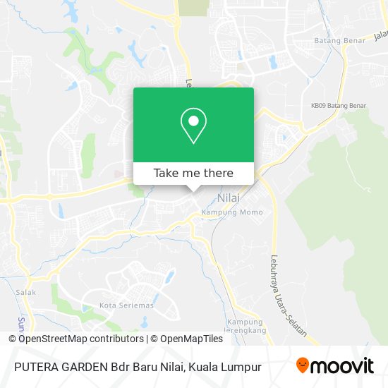 Peta PUTERA GARDEN Bdr Baru Nilai