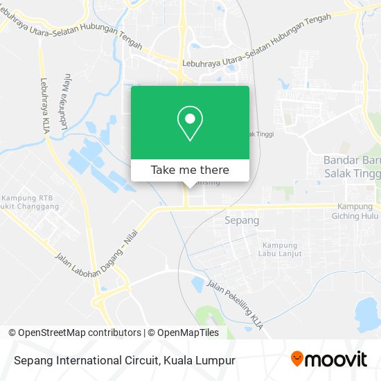 Peta Sepang International Circuit