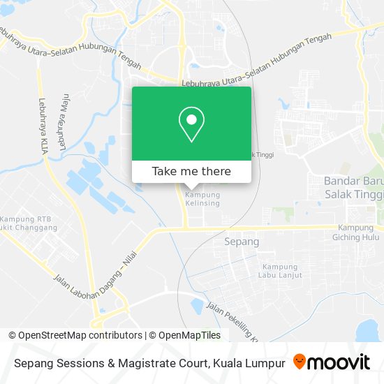 Sepang Sessions & Magistrate Court map