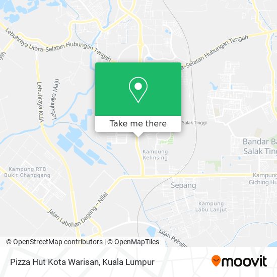 Pizza Hut Kota Warisan map