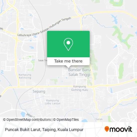 Peta Puncak Bukit Larut, Taiping