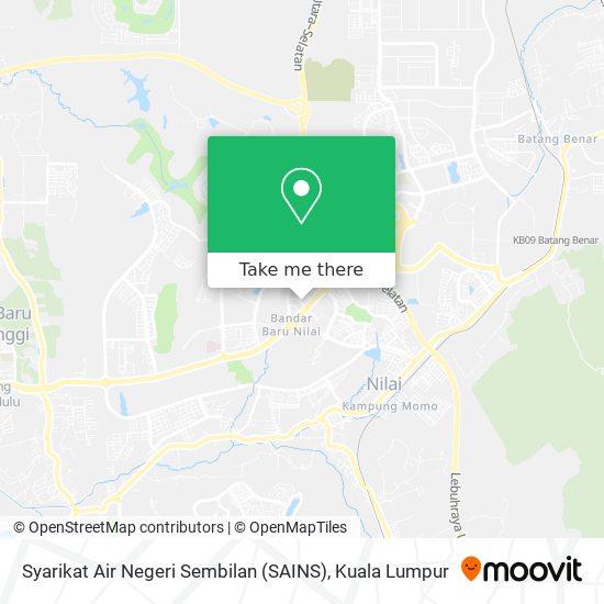 Syarikat Air Negeri Sembilan (SAINS) map