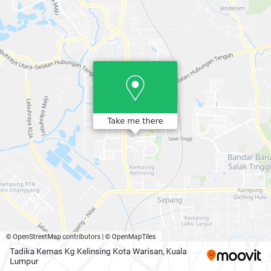 Peta Tadika Kemas Kg Kelinsing Kota Warisan