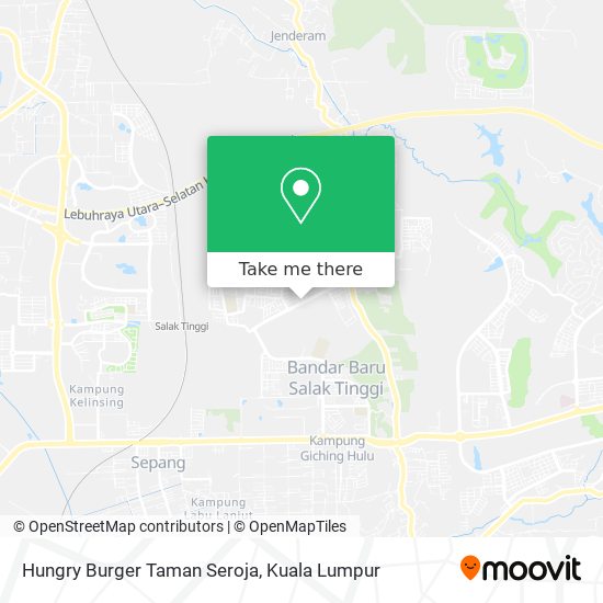 Peta Hungry Burger Taman Seroja