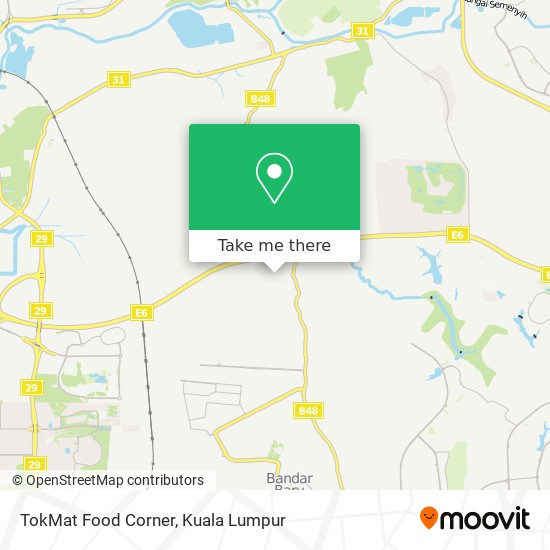 TokMat Food Corner map