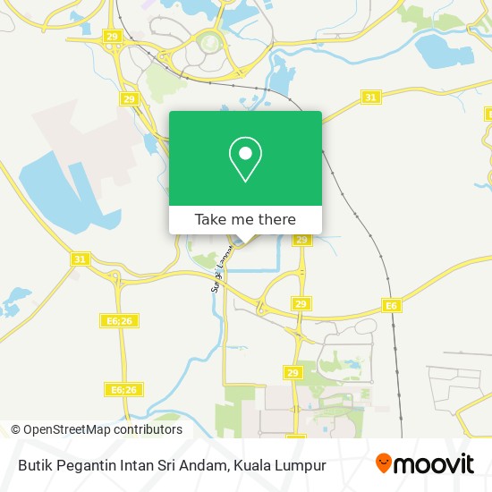 Butik Pegantin Intan Sri Andam map