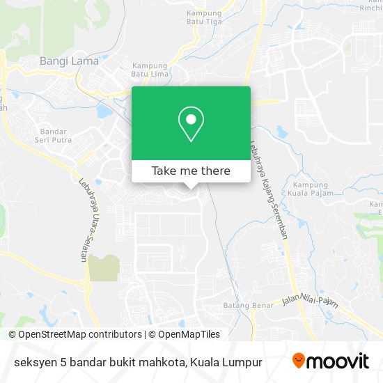 Peta seksyen 5 bandar bukit mahkota