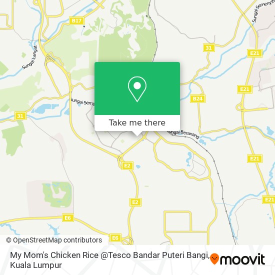 My Mom's Chicken Rice @Tesco Bandar Puteri Bangi map
