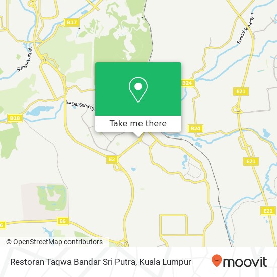 Peta Restoran Taqwa Bandar Sri Putra