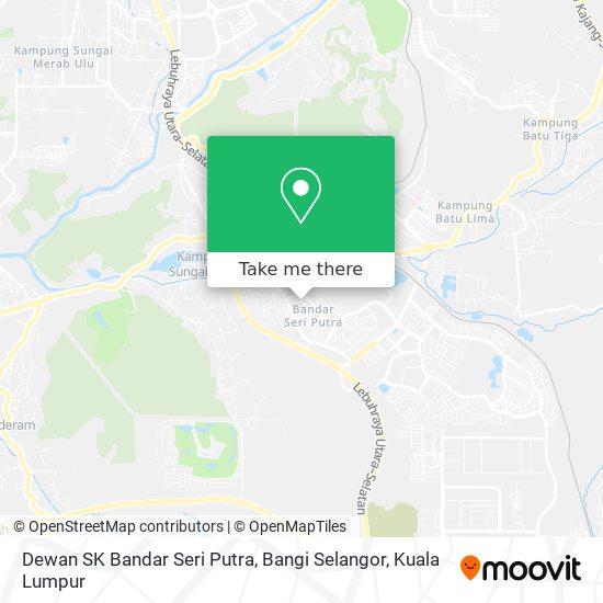 Dewan SK Bandar Seri Putra, Bangi Selangor map