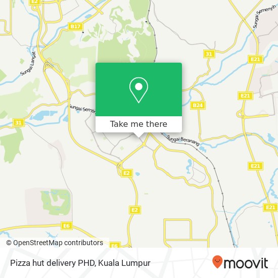 Pizza hut delivery PHD map