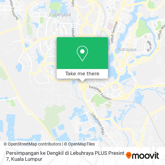 Persimpangan ke Dengkil di Lebuhraya PLUS Presint 7 map